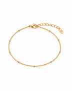 Beaded Station Bracelet with delicate curb chain and small beads