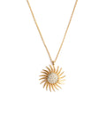 Dainty Sun Necklace Minimalist Celestial Pendant