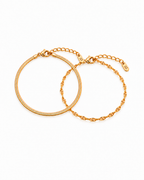 Herringbone & Singapore Bracelet Set