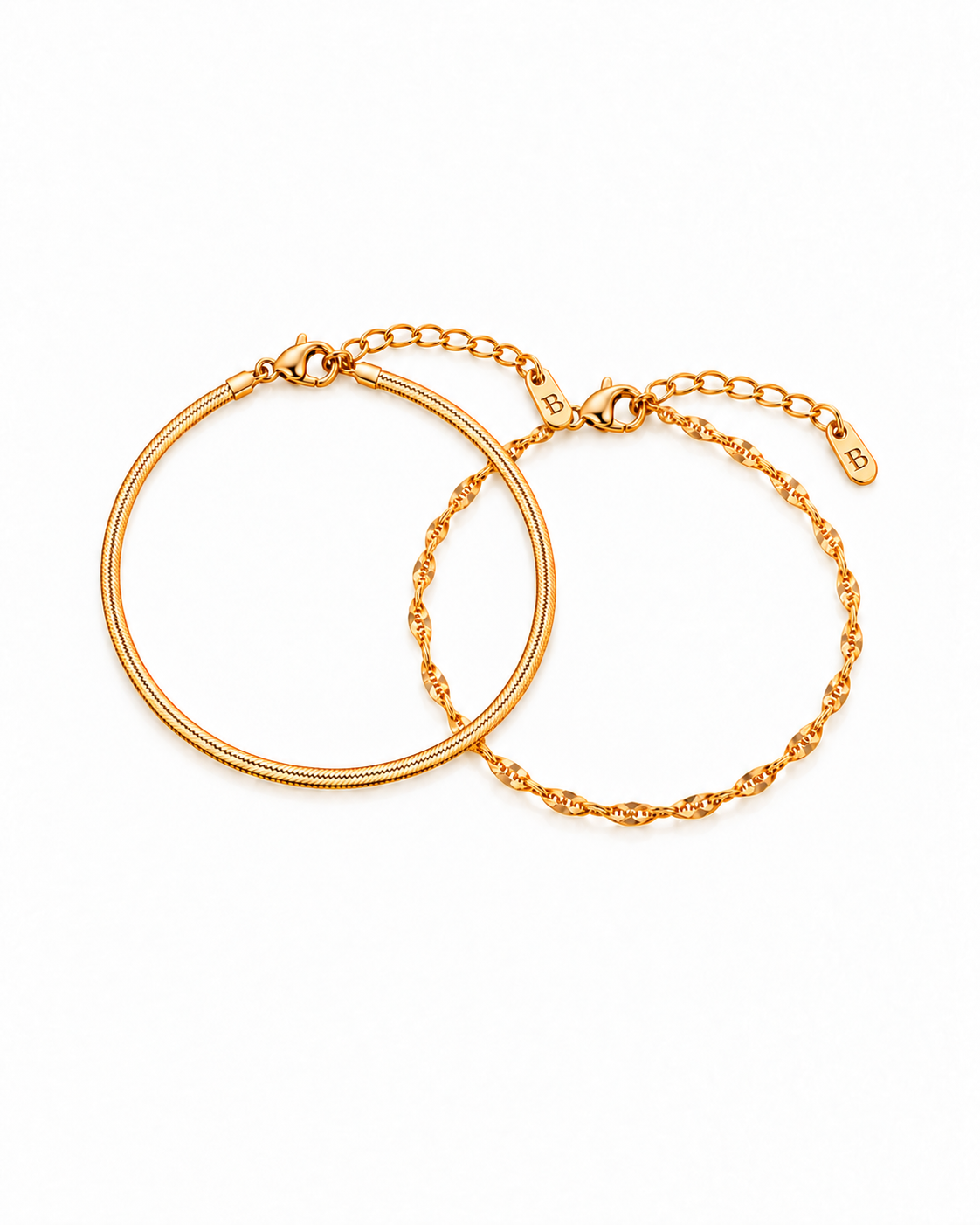 Herringbone & Singapore Bracelet Set