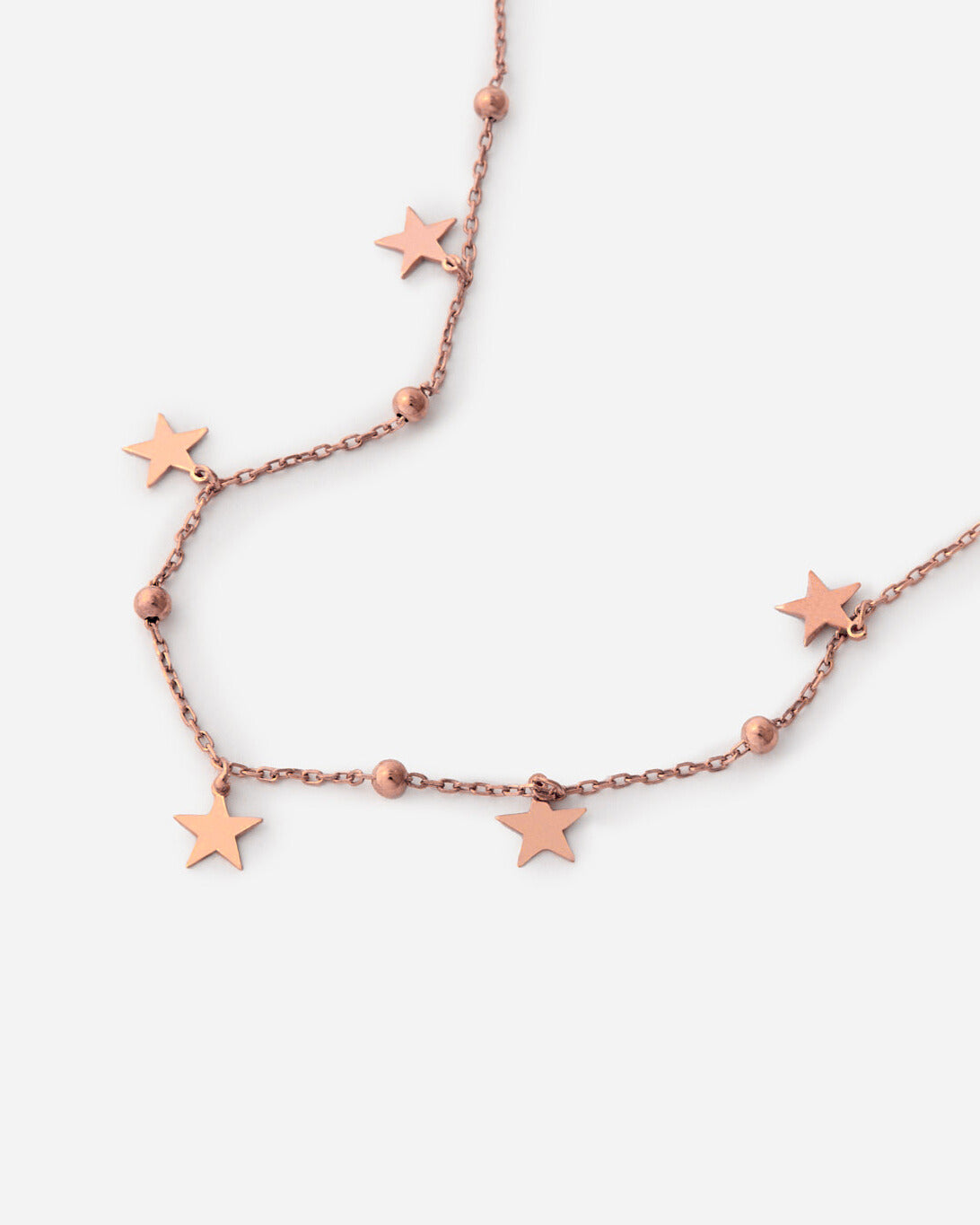 Celestial Elegance Starlight Charm Necklace - 18k Rose Gold Vermeil