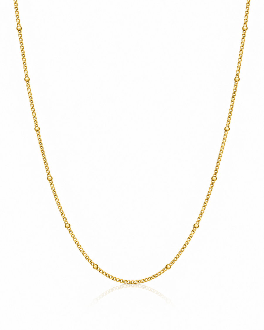 Beaded Station Chain Necklace