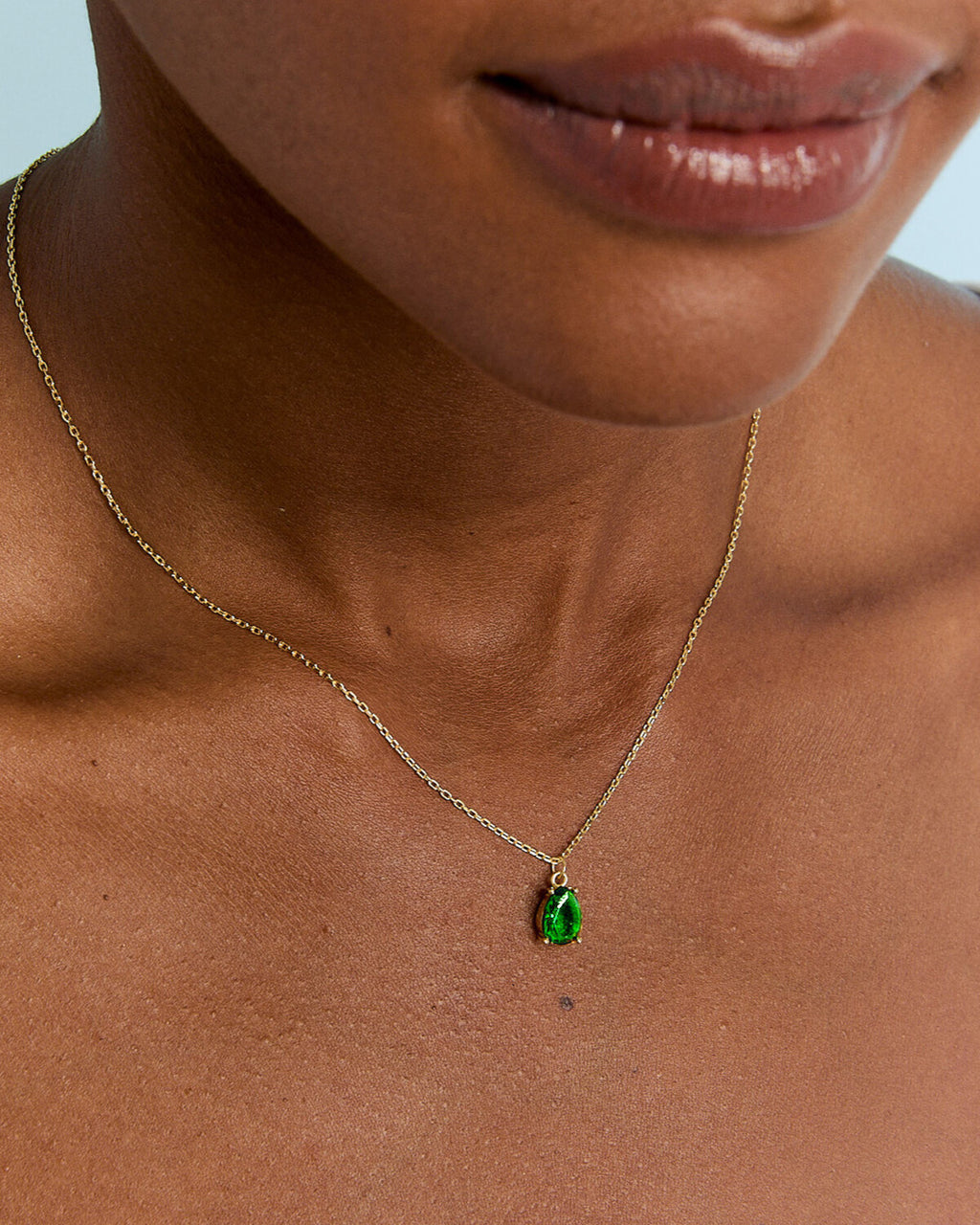 Dainty Silver Birthstone Necklace for Mom - 925k Sterling Silver