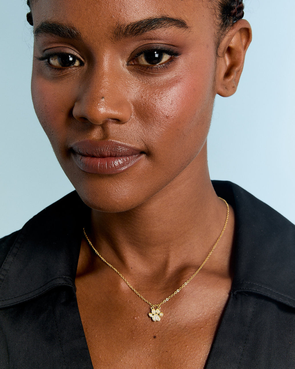 Gold Paw Print Necklace - 18k Gold Vermeil