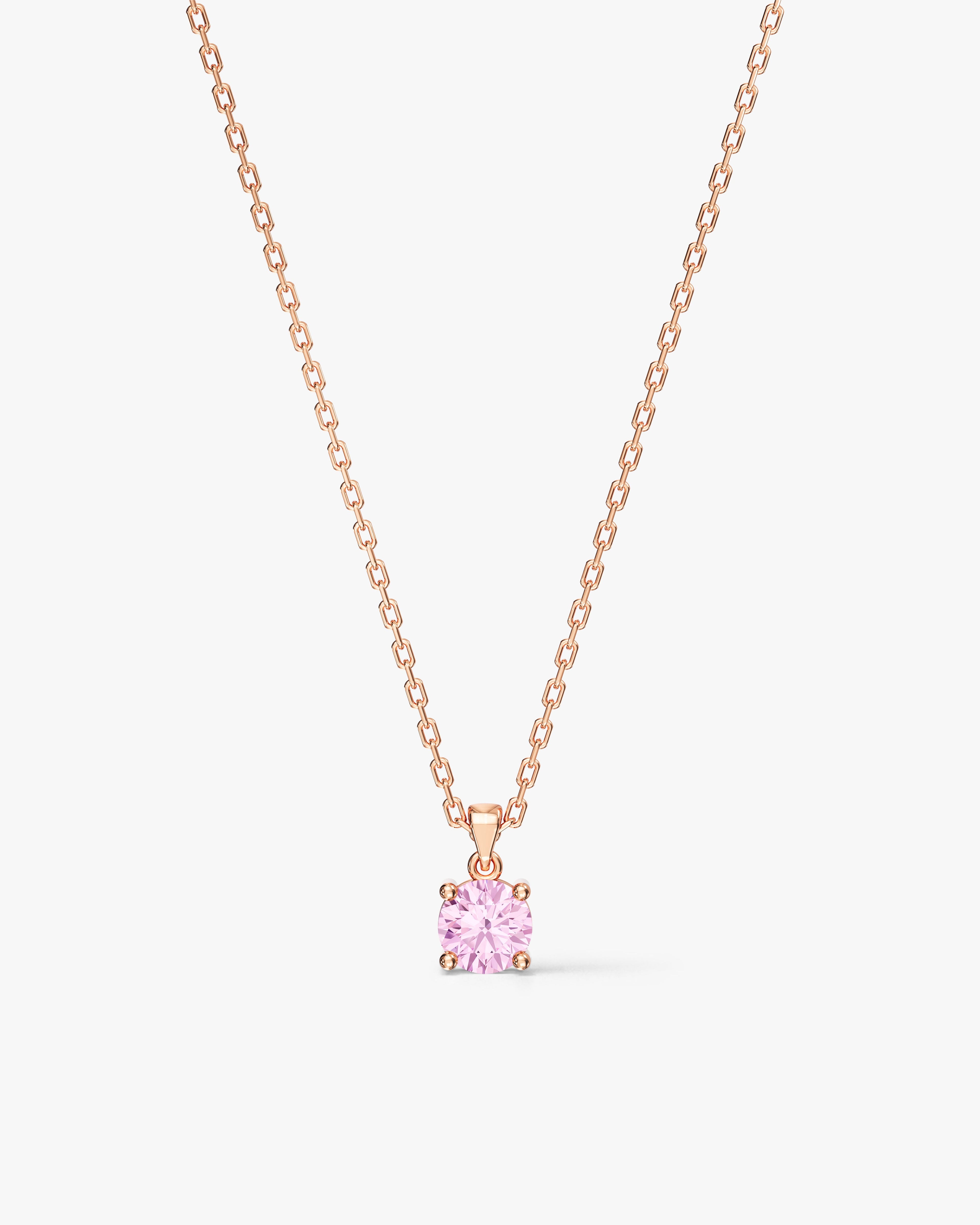 Prong Set Round Cut Solitaire Pendant (1.00 CT)