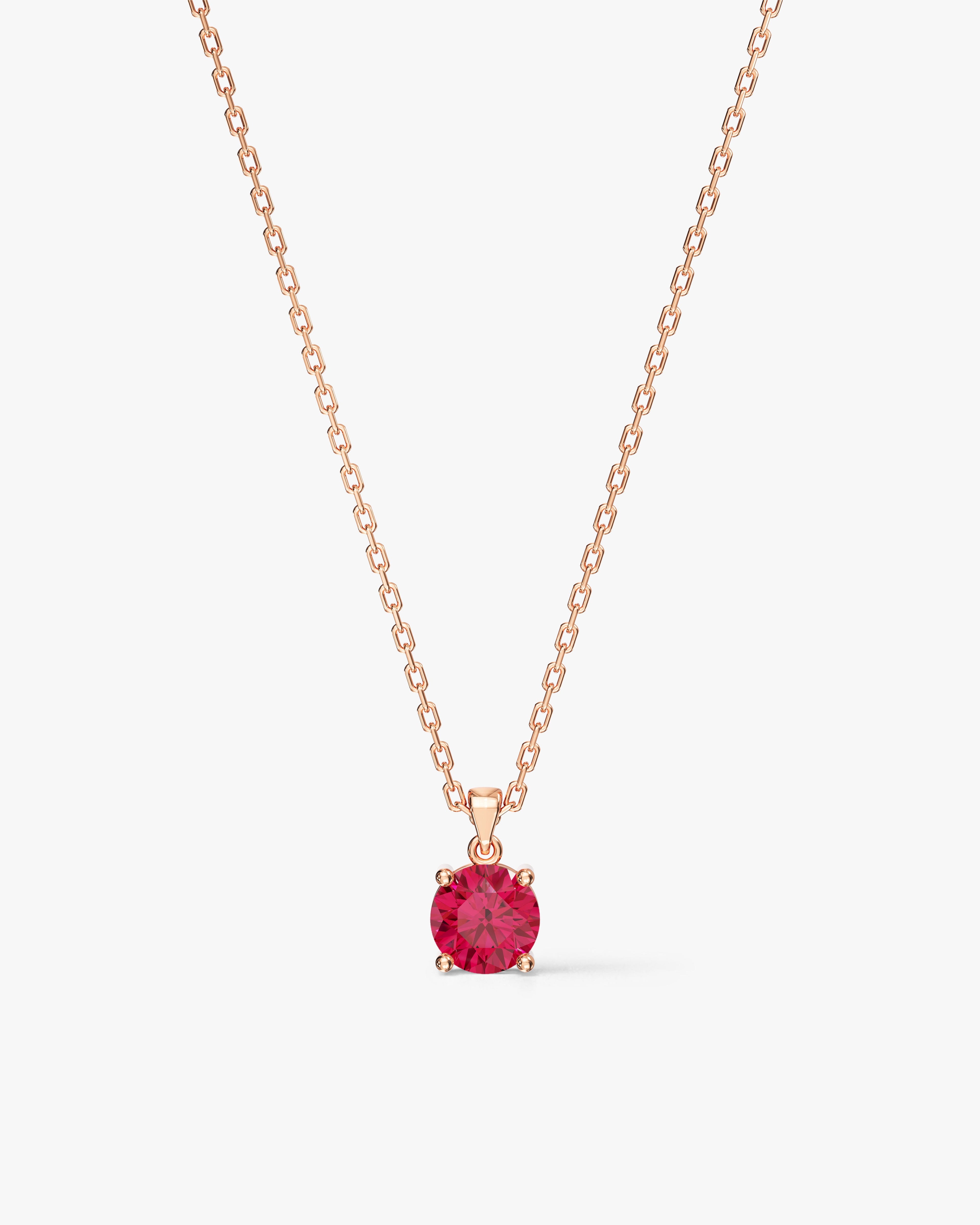 Prong Set Round Cut Solitaire Pendant (1.50 CT)