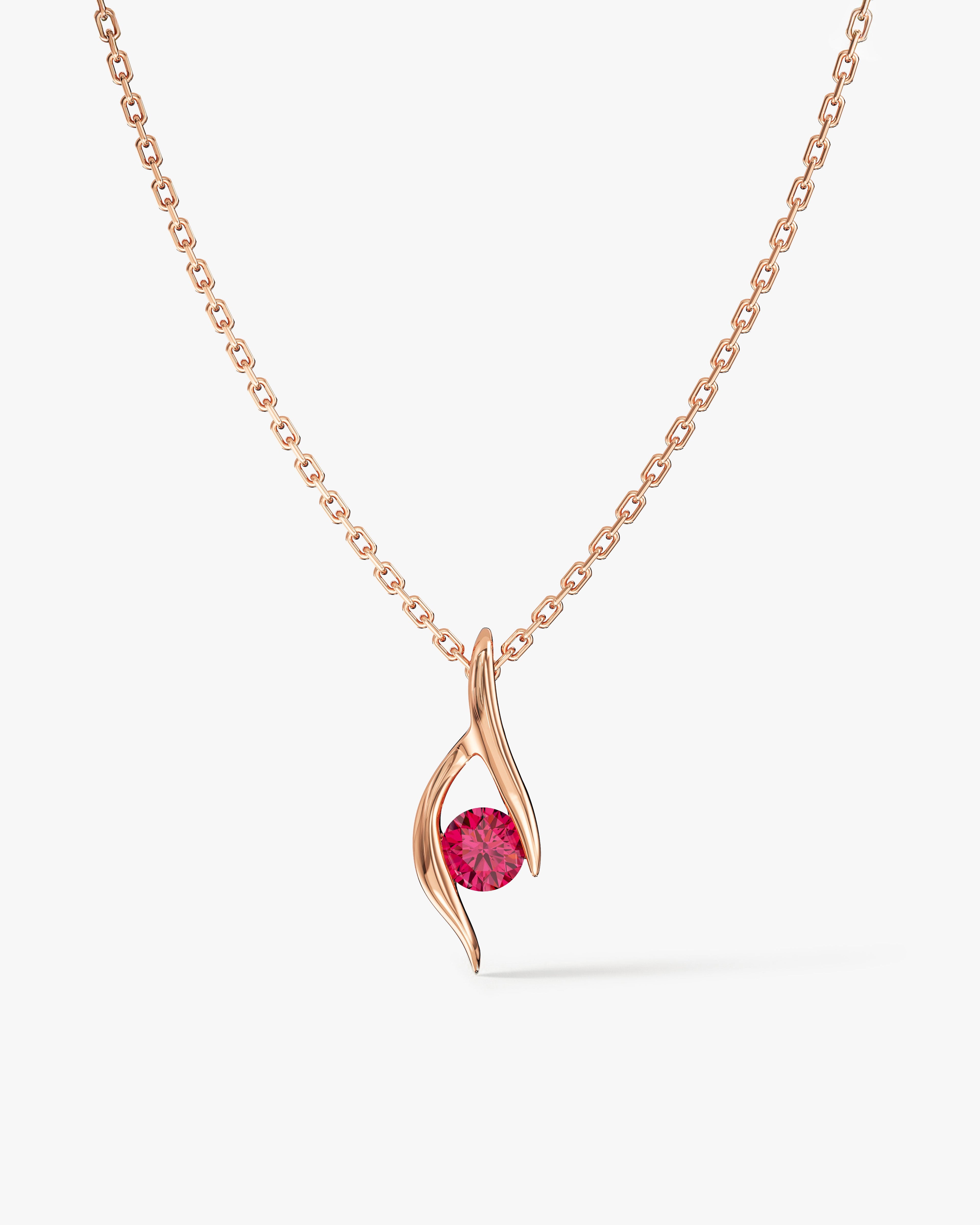 Single Stone Birthstone Pendant Necklace