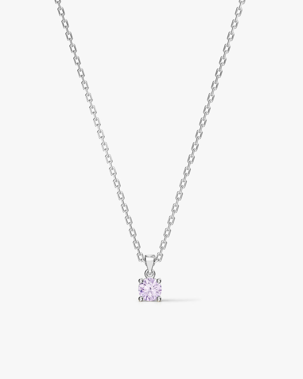 Prong Set Round Cut Solitaire Pendant (0.50 CT)