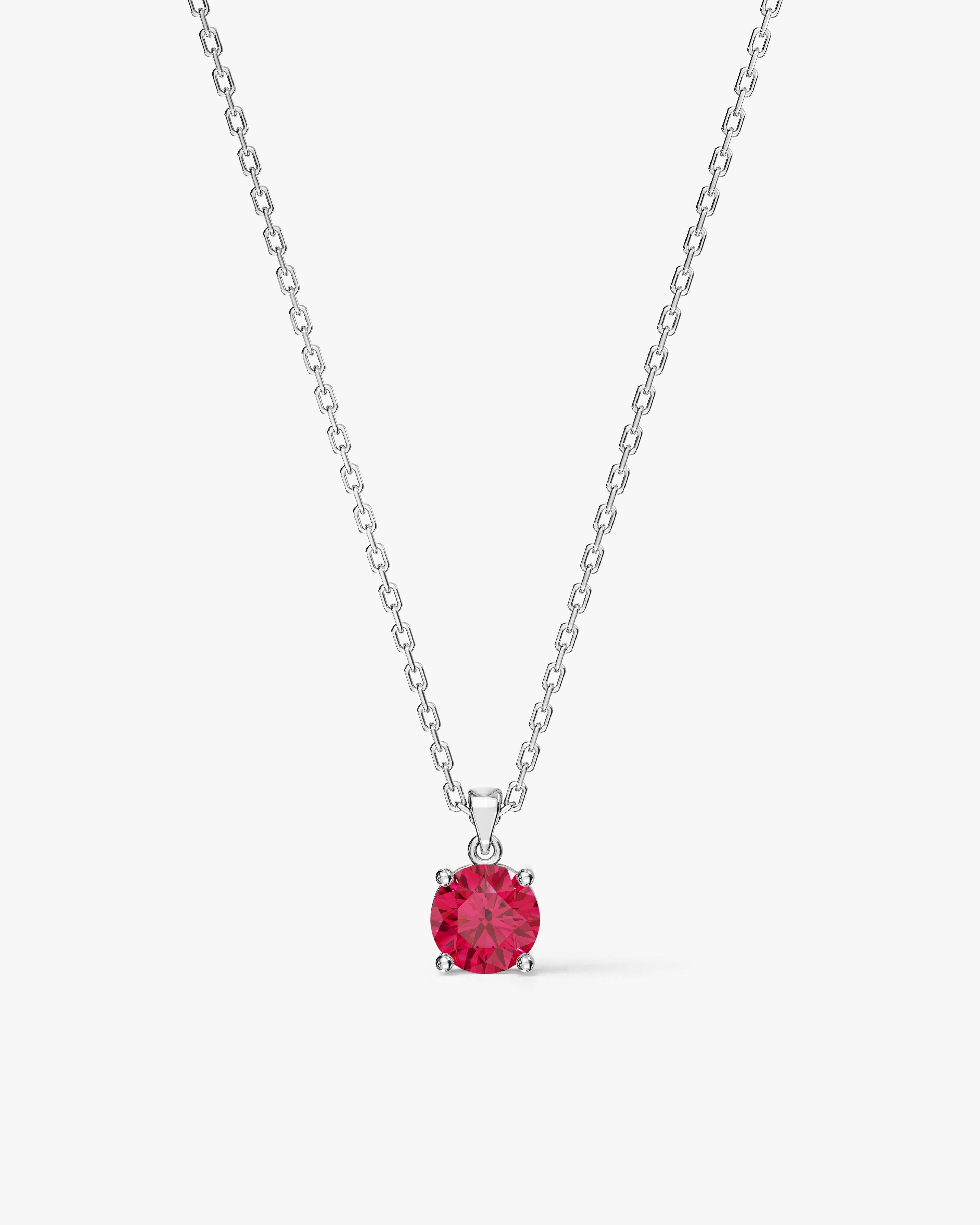 Prong Set Round Cut Solitaire Pendant (1.50 CT)