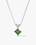 Double Bail Birthstone Solitaire Pendant Necklace