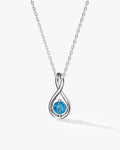 Infinity Solitaire Birthstone Necklace