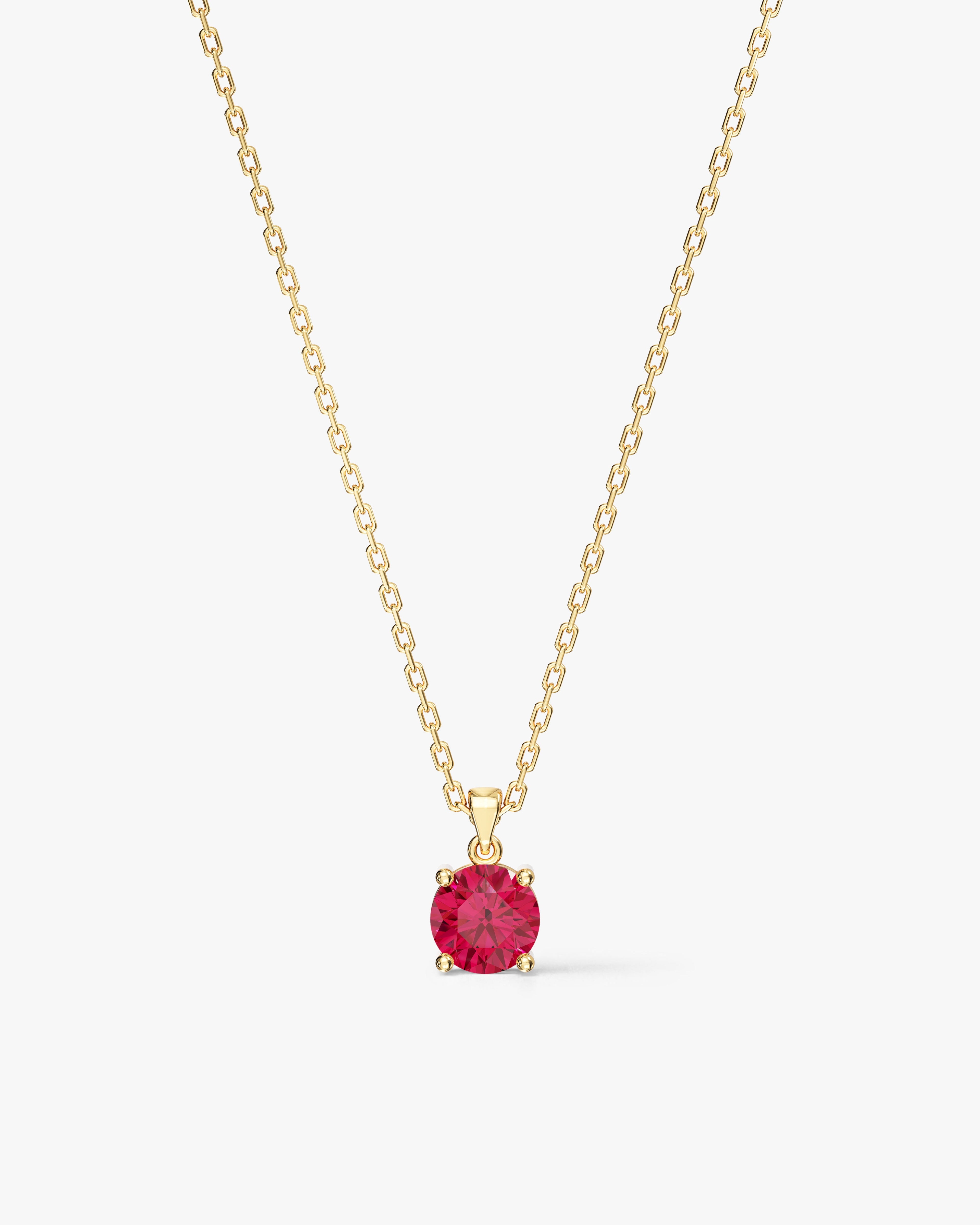 Prong Set Round Cut Solitaire Pendant (1.50 CT)