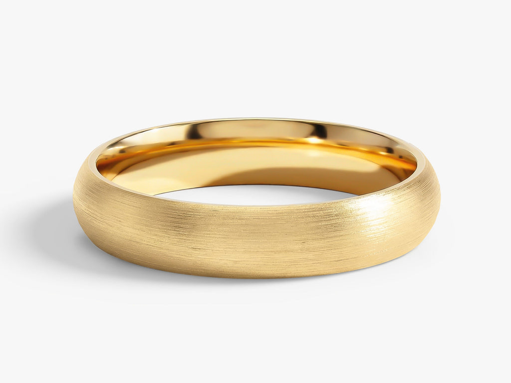 4mm Classic Dome Wedding Band - Matte Brushed