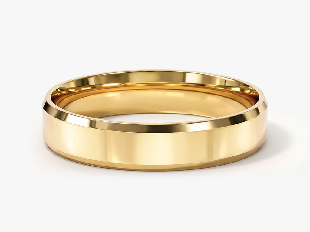 4mm Beveled Edge Wedding Band