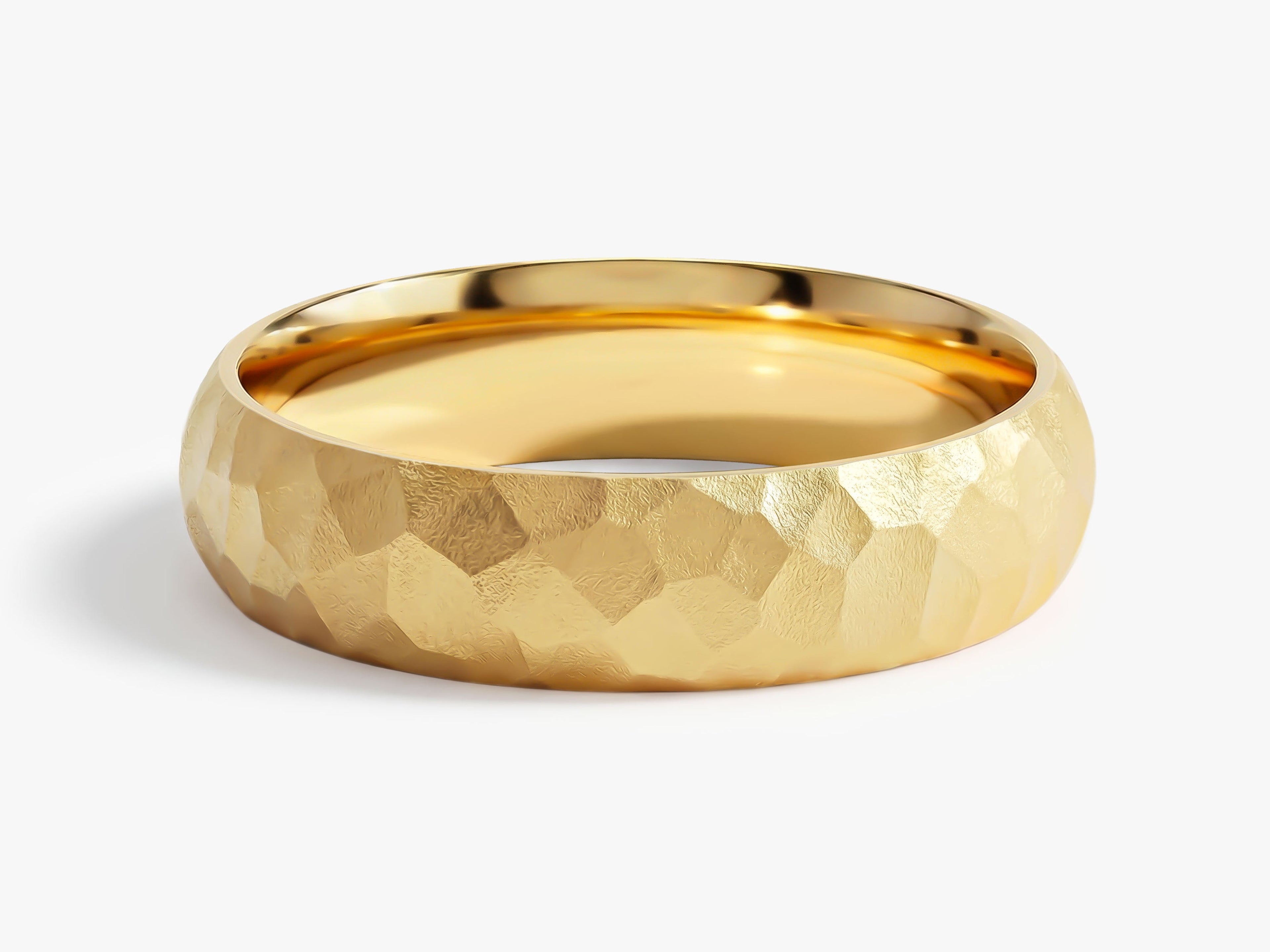 5mm Hammered Dome Wedding Band