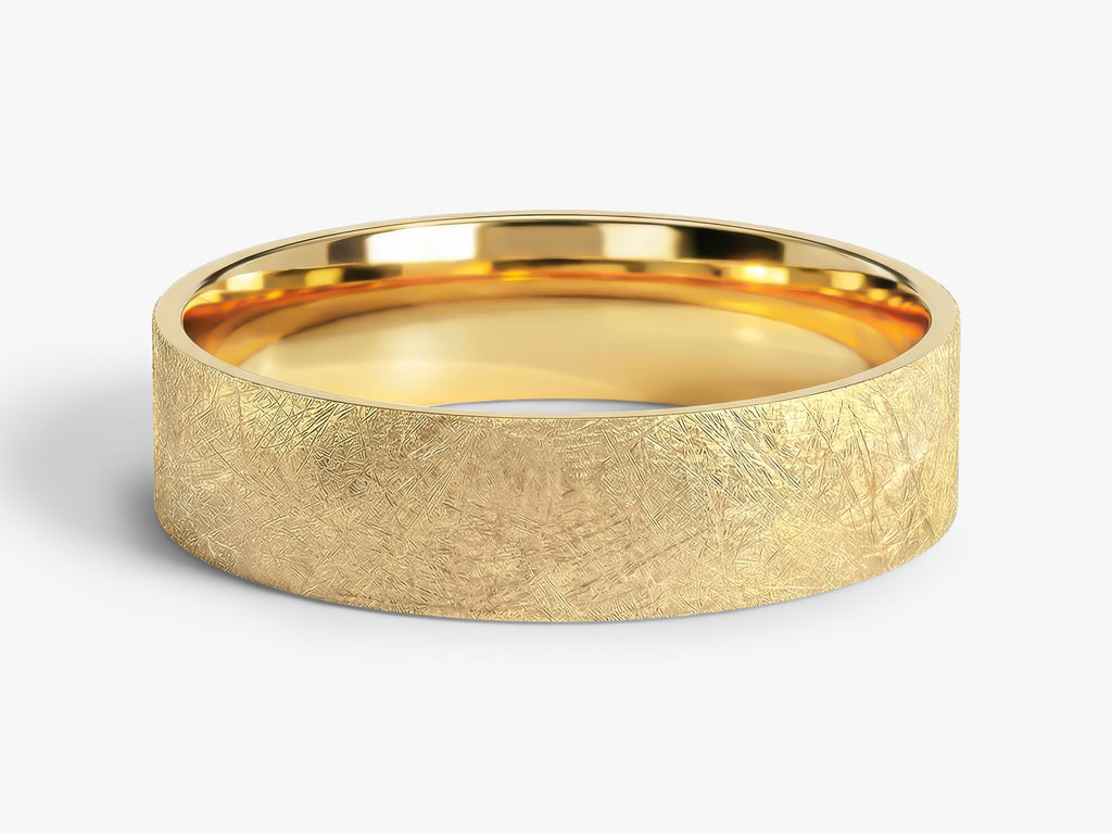 5mm Flat Wedding Band with Ice Matte Finish