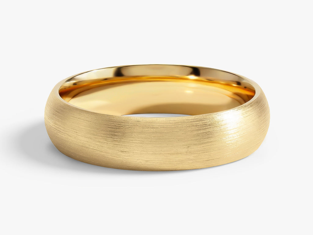 5mm Classic Dome Wedding Band - Matte Brushed