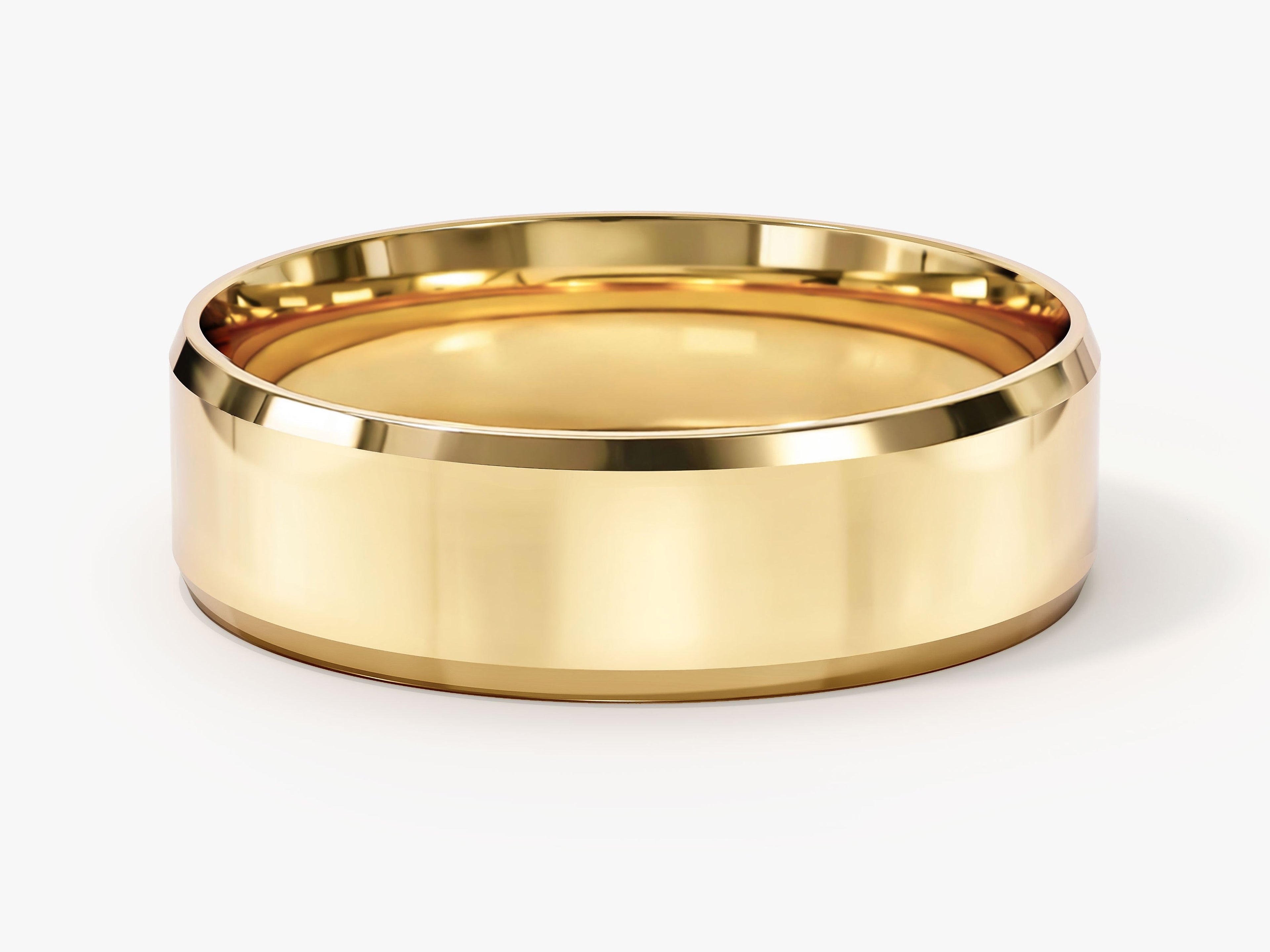 6mm Beveled Edge Wedding Band