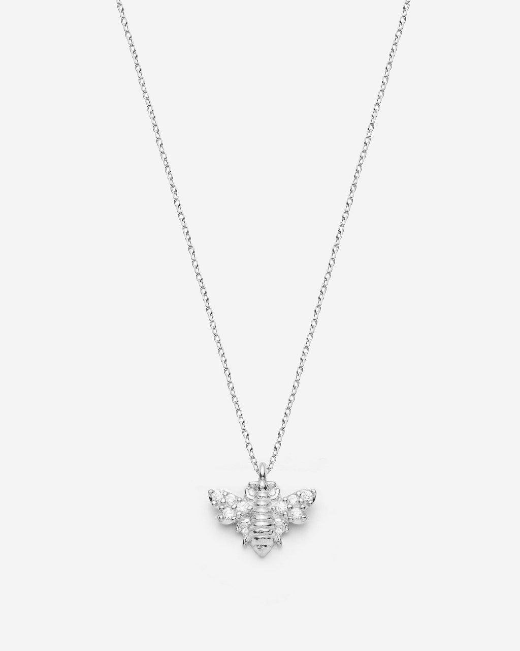 Bee Pendant Necklace - 925k Sterling Silver