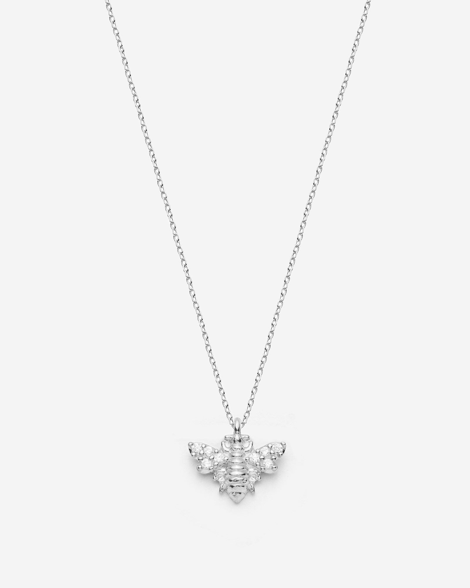 Bee Pendant Necklace - 925k Sterling Silver