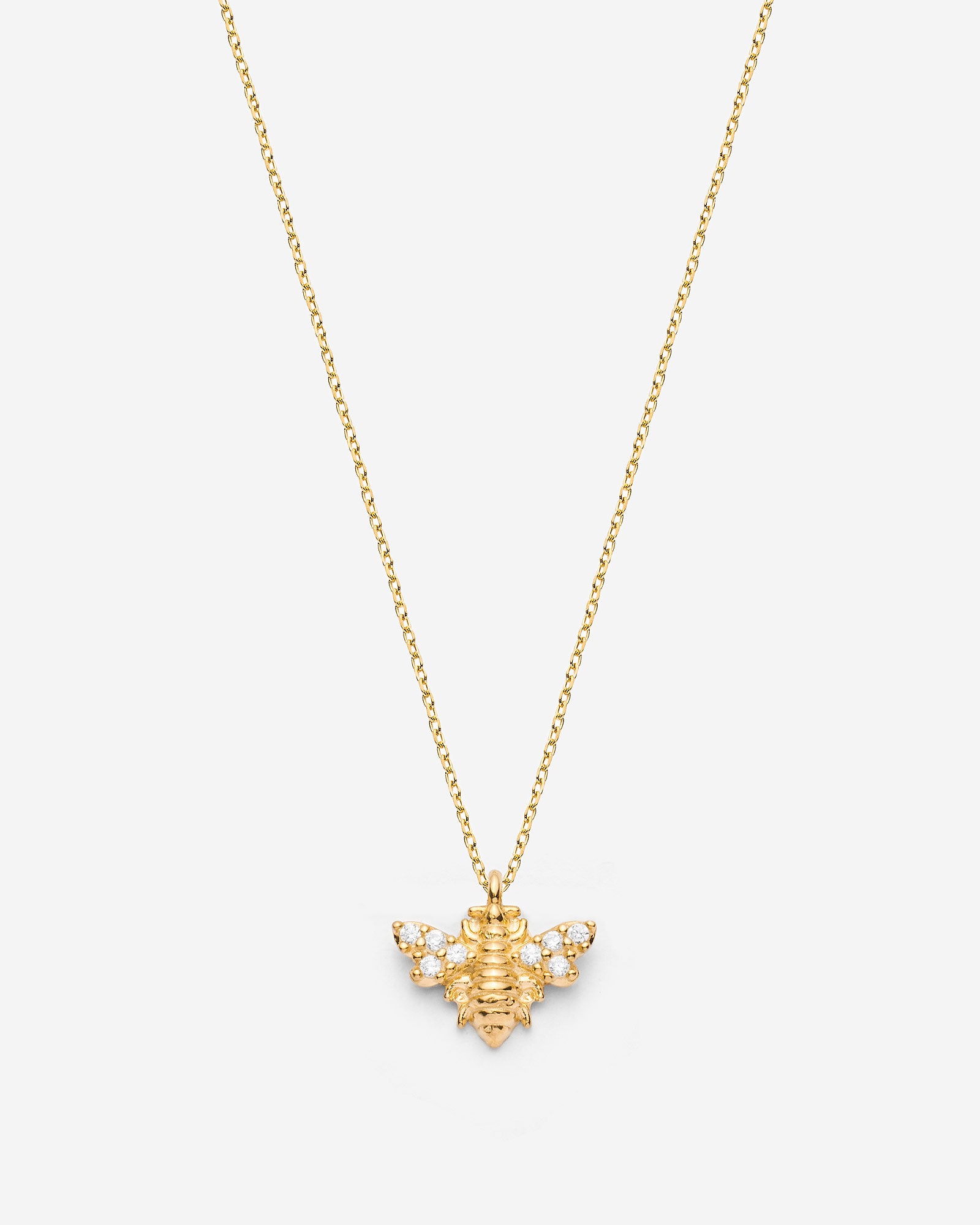 Bee Pendant Necklace - 18k Gold Vermeil
