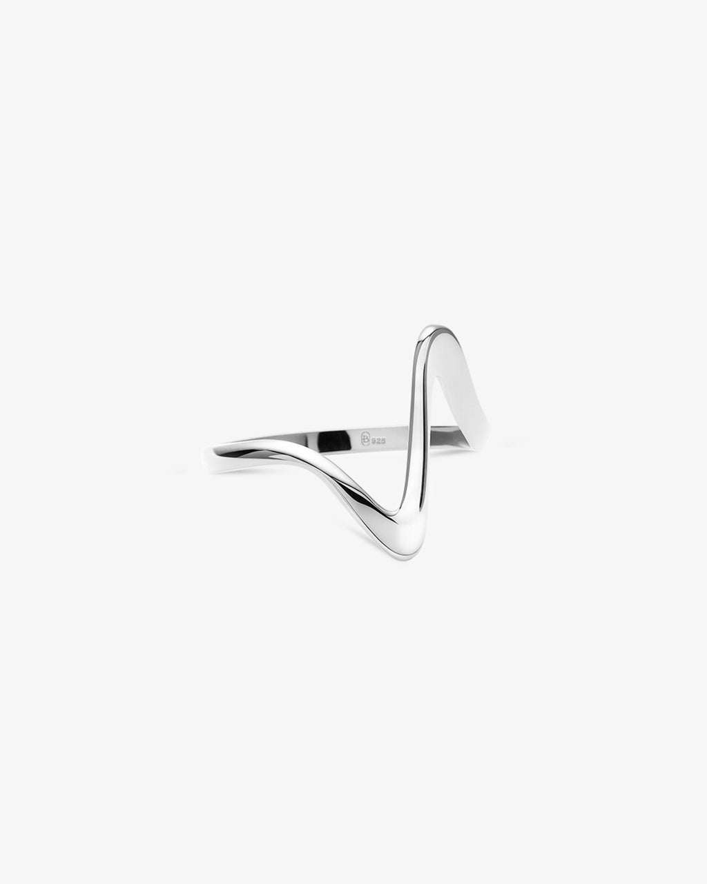 Wavy Sculptural Ring, Organic Minimalist Design - 925k Sterling Silver