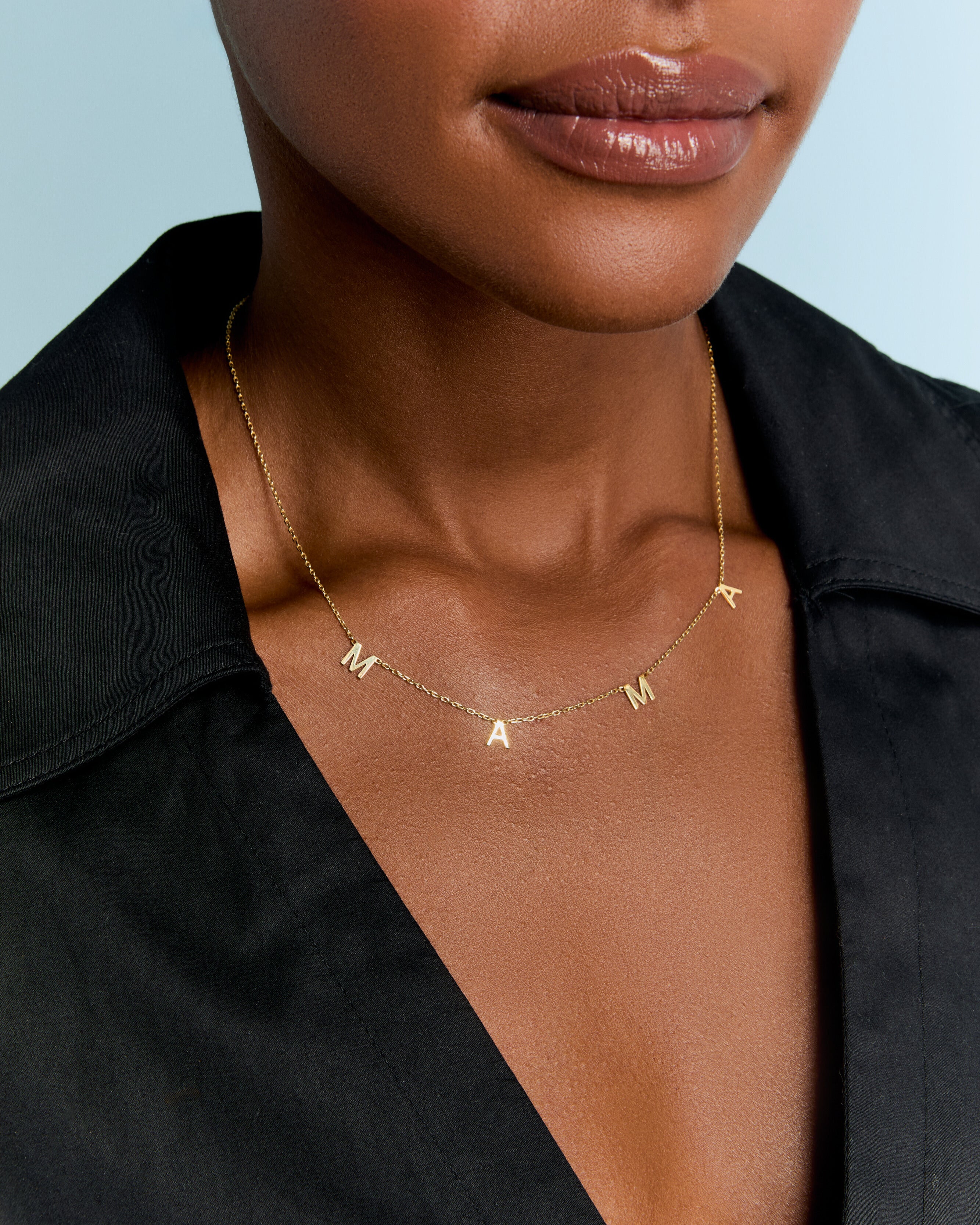 VOTE Initial Necklace, Personalized Letter Necklace - 18k Gold Vermeil