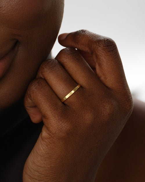 2mm Classic Flat Wedding Band - Matte Brushed