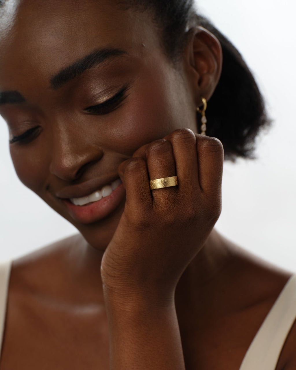 6mm Flat Wedding Band with Ice Matte Finish