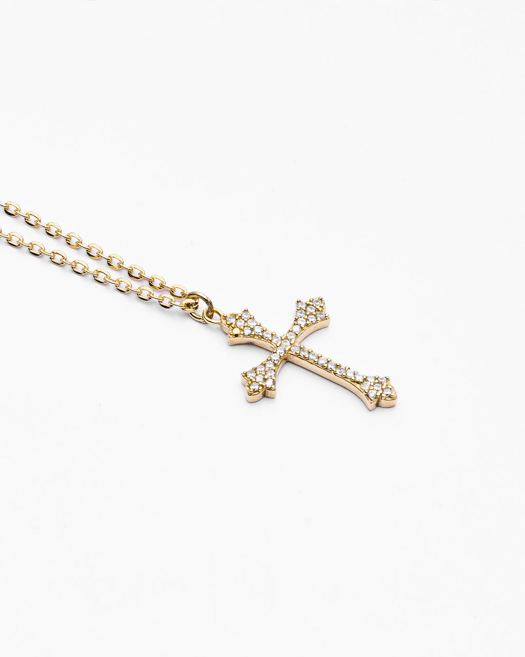 Elegant Cross Pendant Necklace - 18k Gold Vermeil