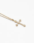 Elegant Cross Pendant Necklace - 18k Gold Vermeil