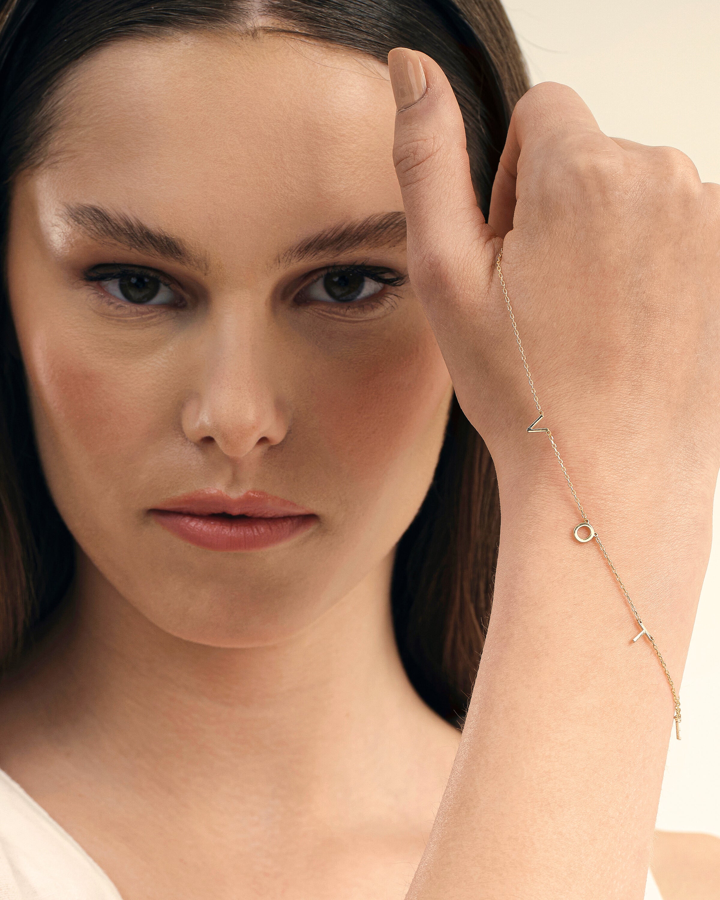 VOTE Initial Necklace, Personalized Letter Necklace - 18k Gold Vermeil