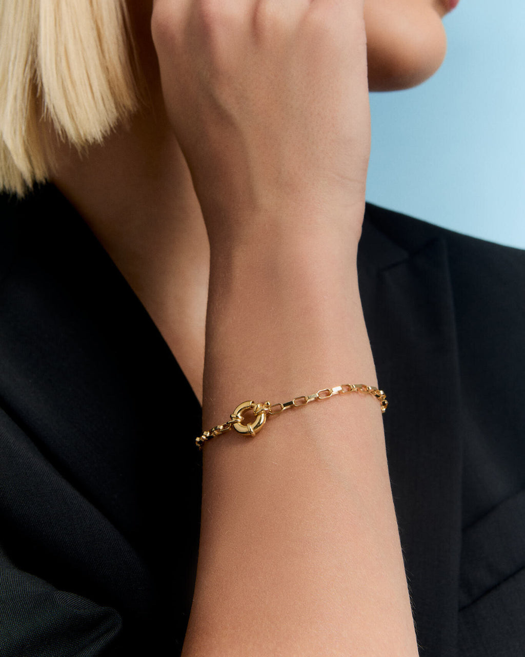 Paperclip Charm Bracelet Bracelet - 18k Gold Vermeil