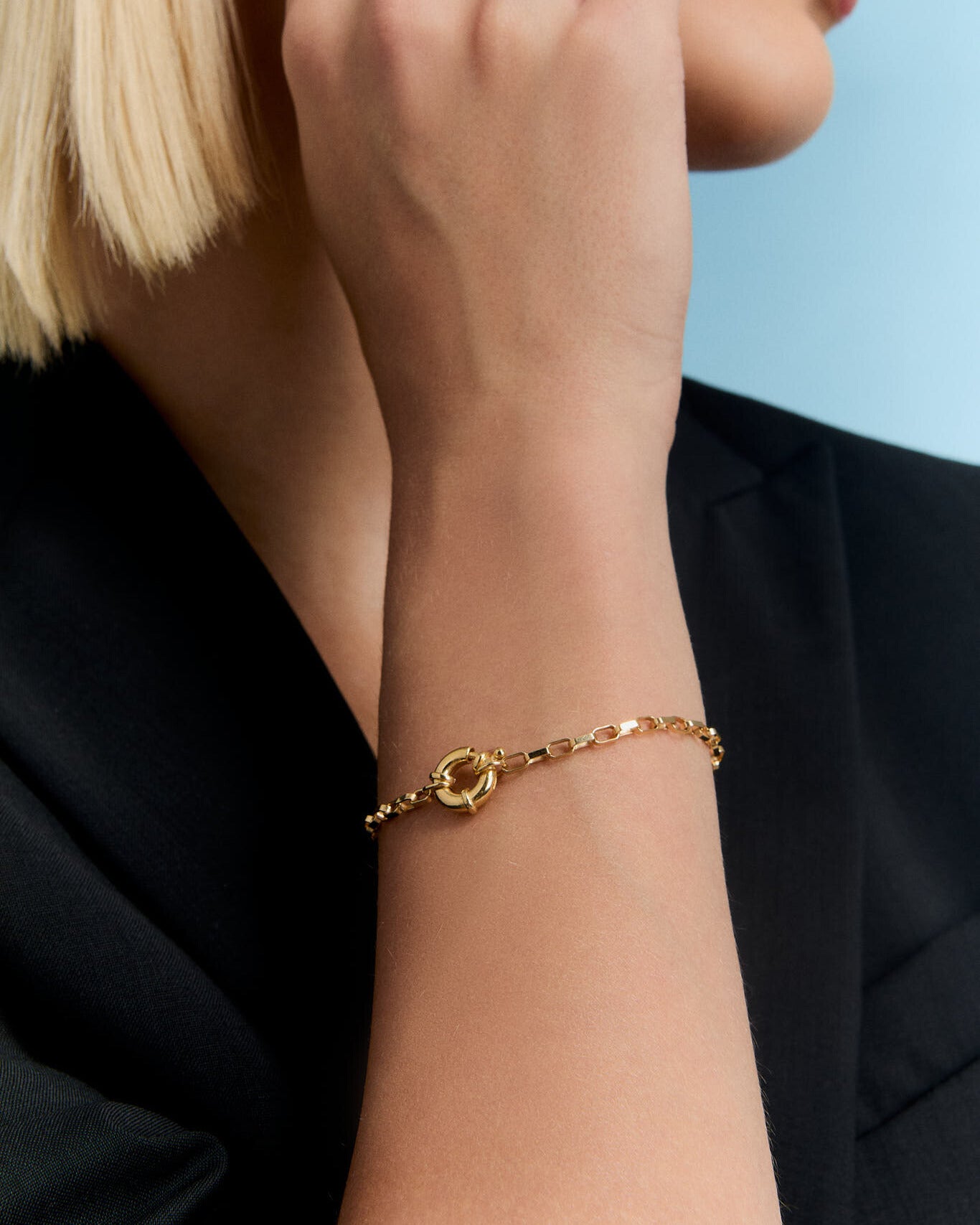 Paperclip Charm Bracelet Bracelet - 18k Gold Vermeil