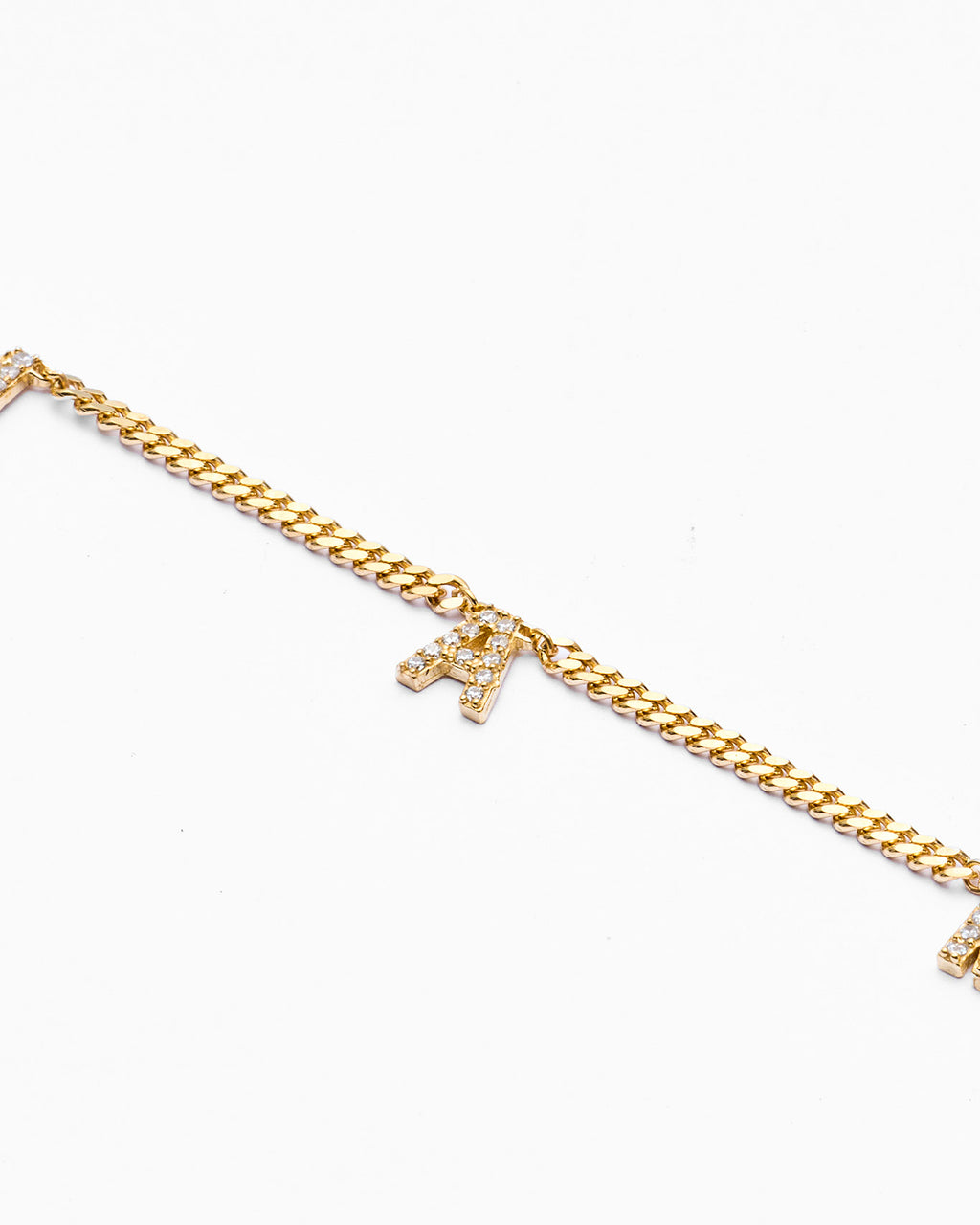 MAMA Letter Necklace with Curb Chain - 18k Gold Vermeil