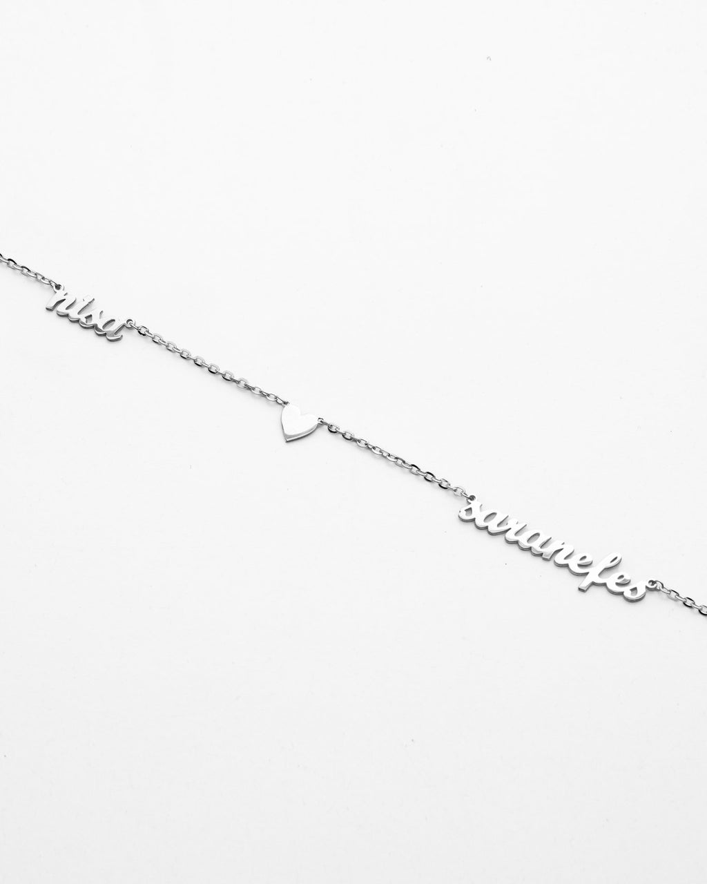 Personalized Two Name Necklace - 925k Sterling Silver