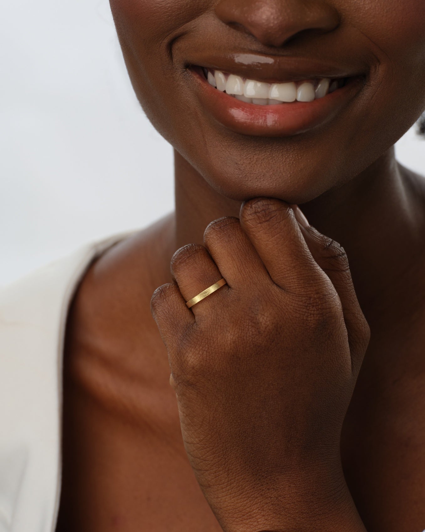 2mm Flat Wedding Band with Ice Matte Finish