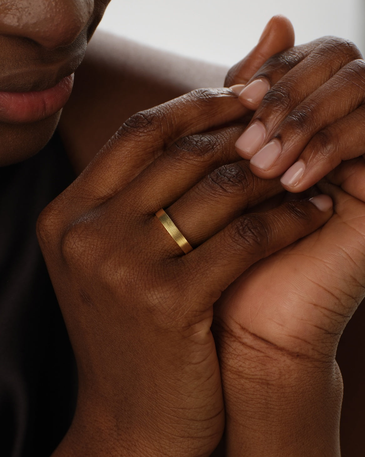 4mm Classic Flat Wedding Band - Matte Brushed