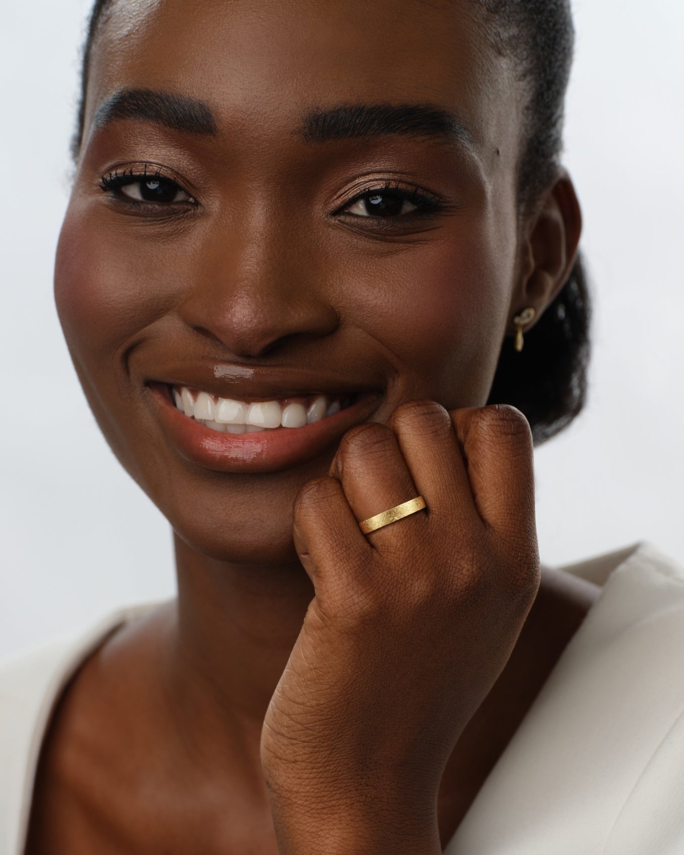 4mm Flat Wedding Band with Ice Matte Finish