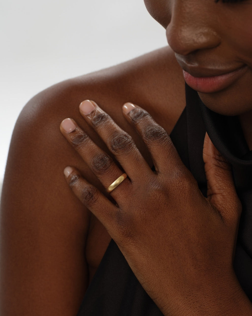 4mm Classic Dome Wedding Band - Matte Brushed