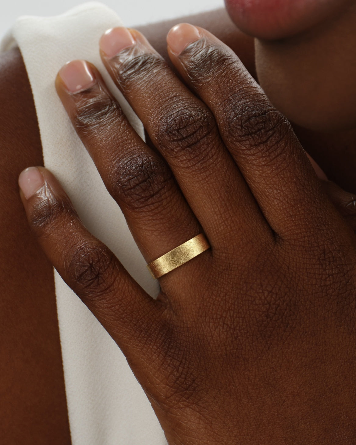 6mm Flat Wedding Band with Ice Matte Finish