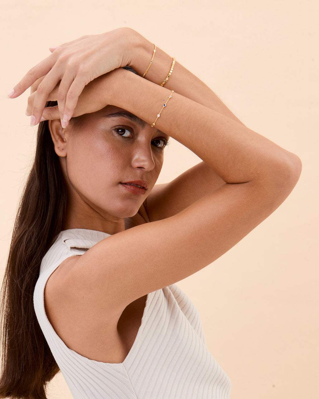 Personalized Family Birthstone Bracelet - 18k Gold Vermeil