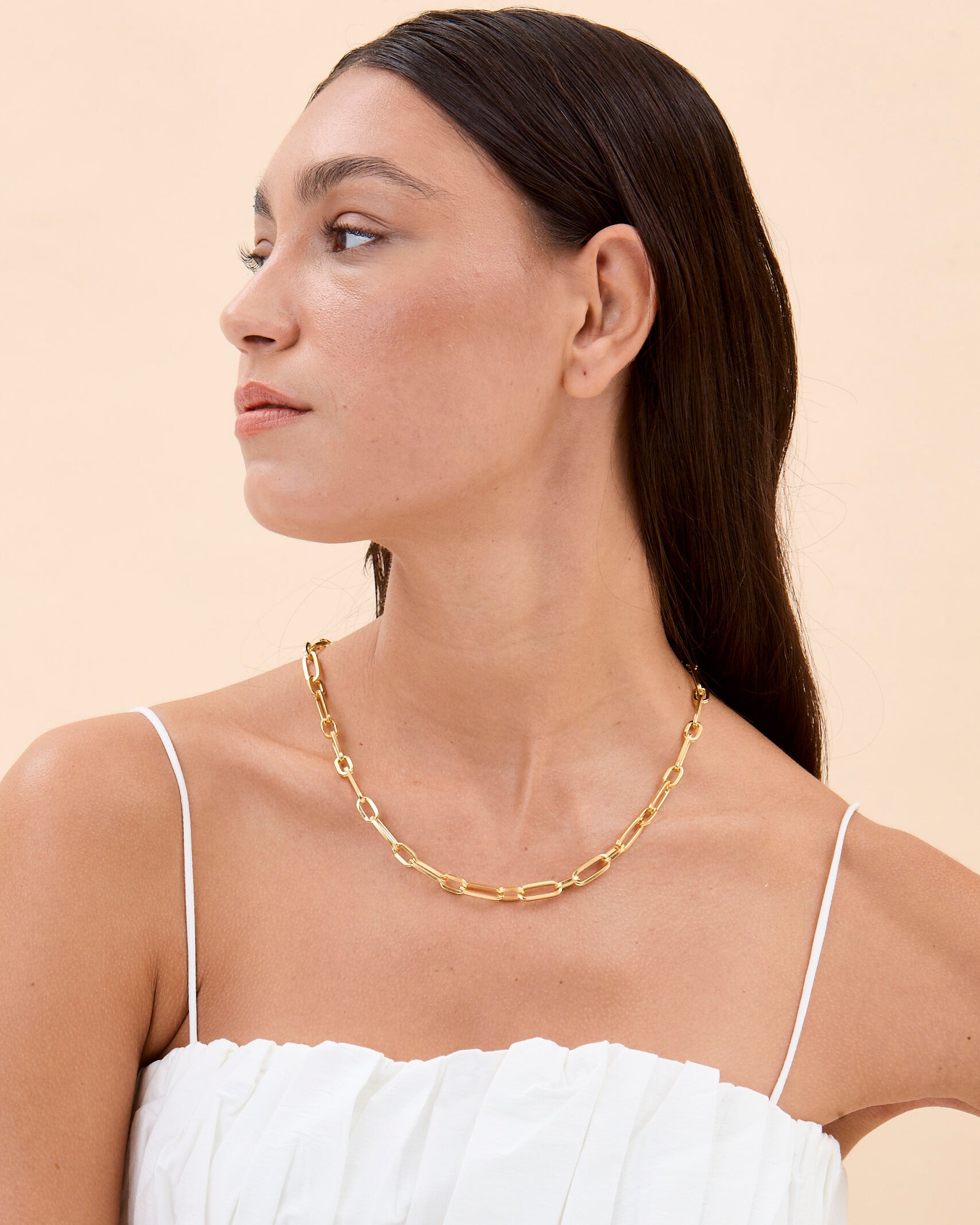 Bold Link Chain Necklace, Chunky Statement - 18k Gold Vermeil