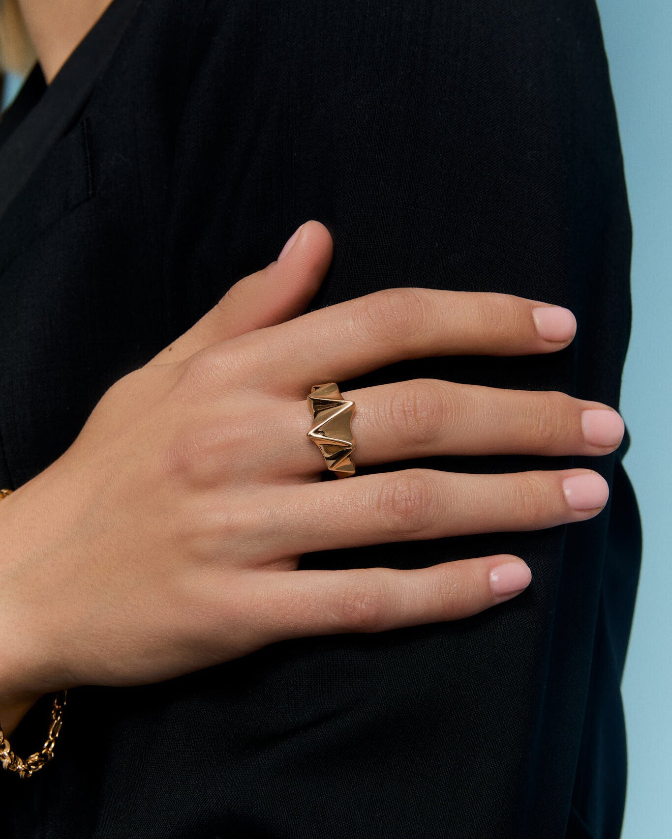 Modern Geometric Design 925 Sterling Silver - 18k Gold Vermeil