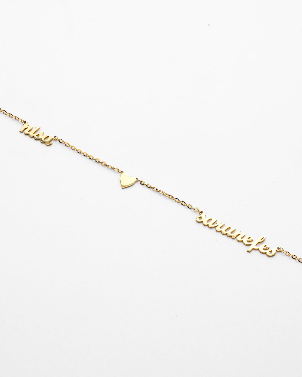 Personalized Two Name Necklace - 18k Gold Vermeil