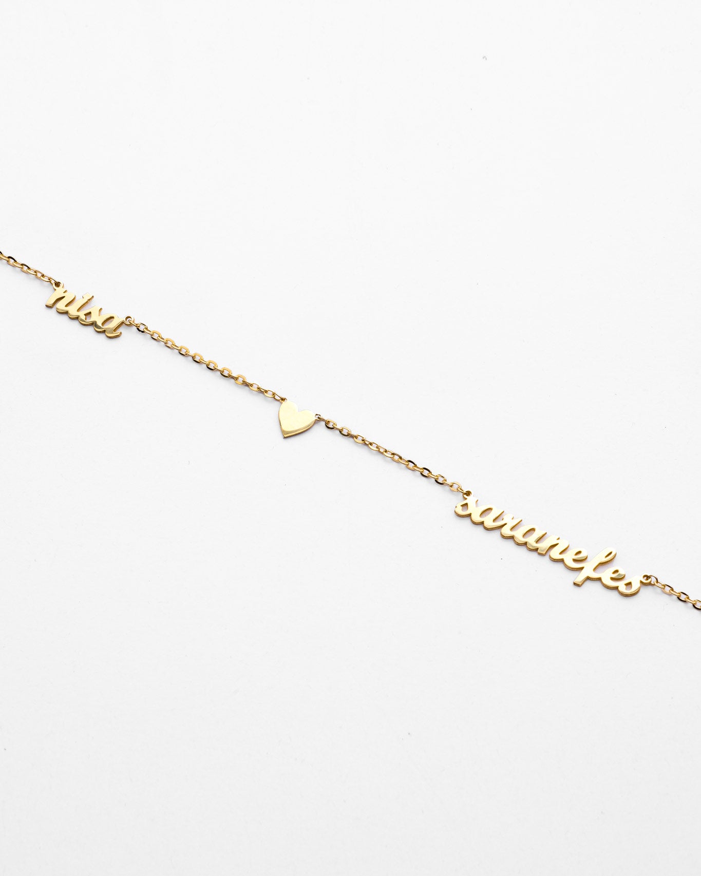 Personalized Two Name Necklace - 18k Gold Vermeil