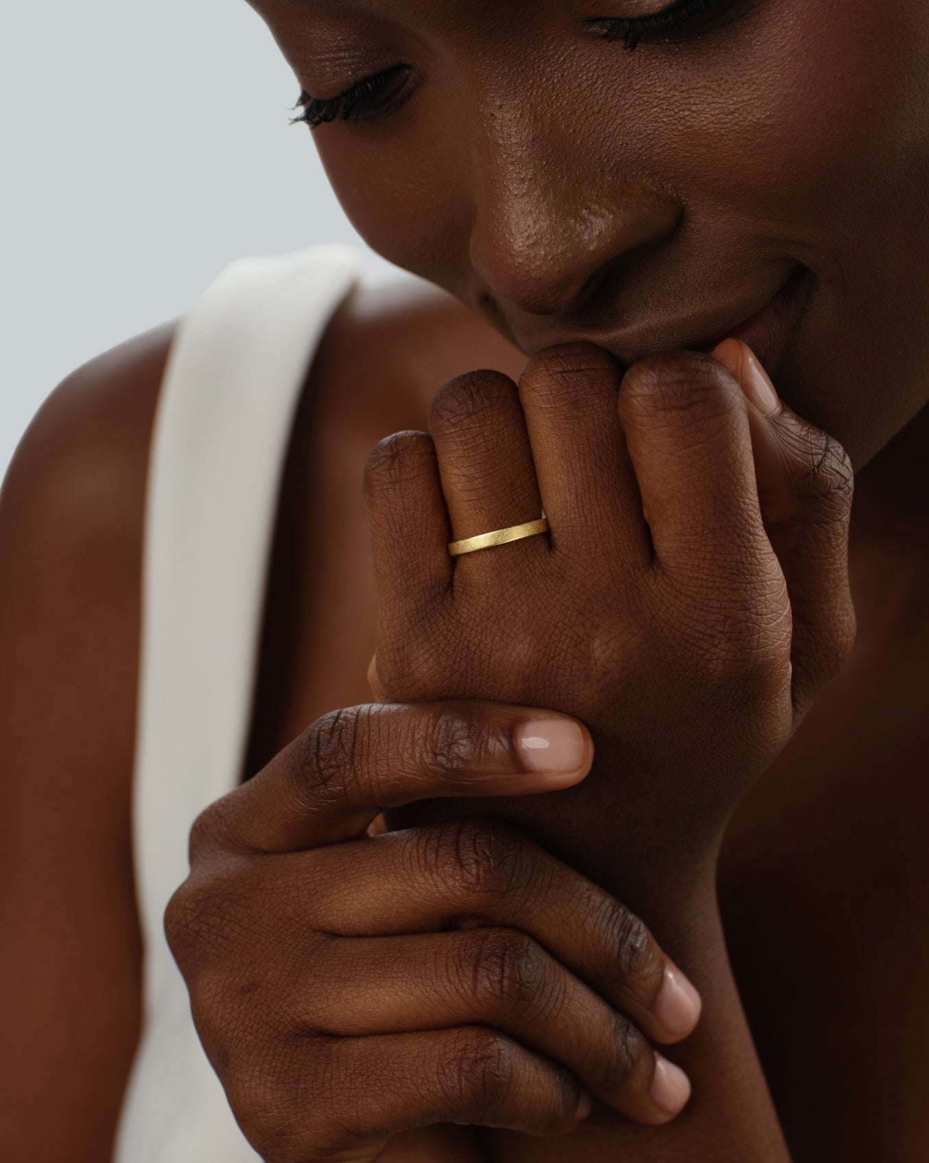 2mm Flat Wedding Band with Ice Matte Finish