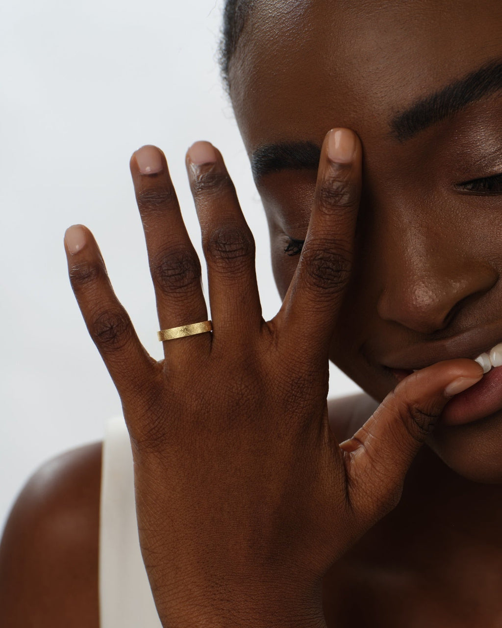 4mm Flat Wedding Band with Ice Matte Finish