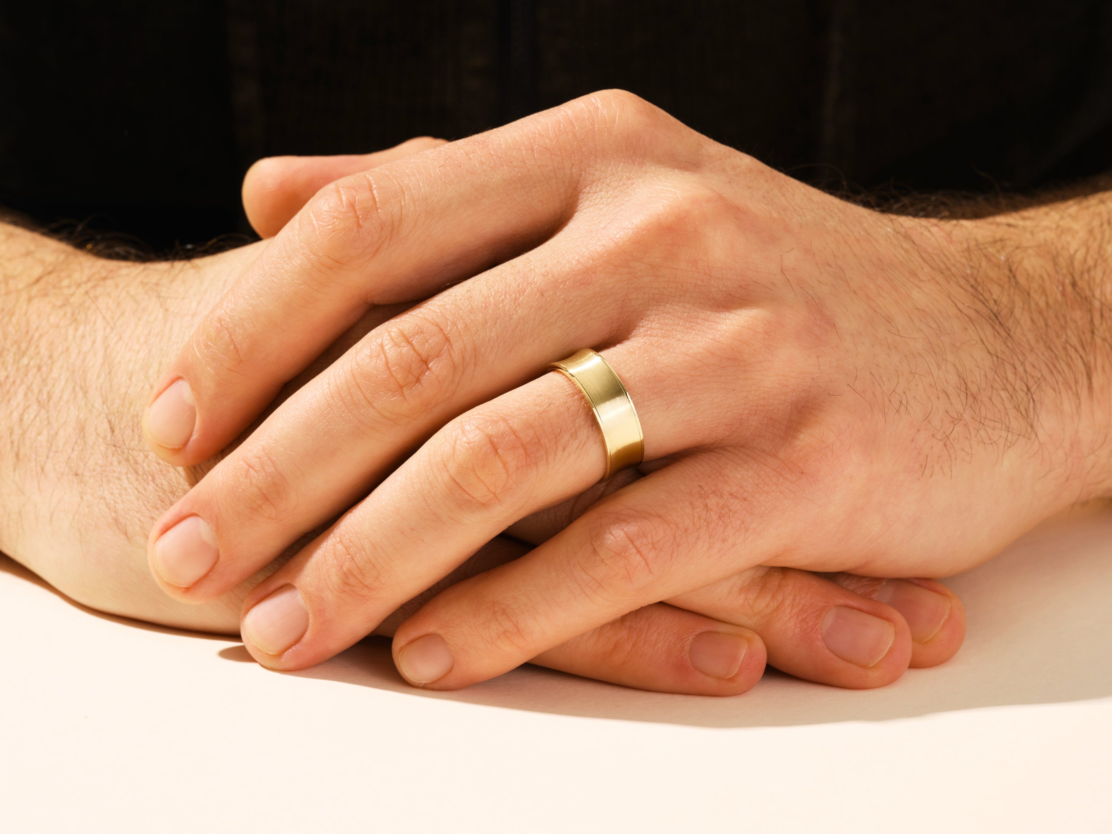 7mm Matte Brushed Concave Men's Wedding Band