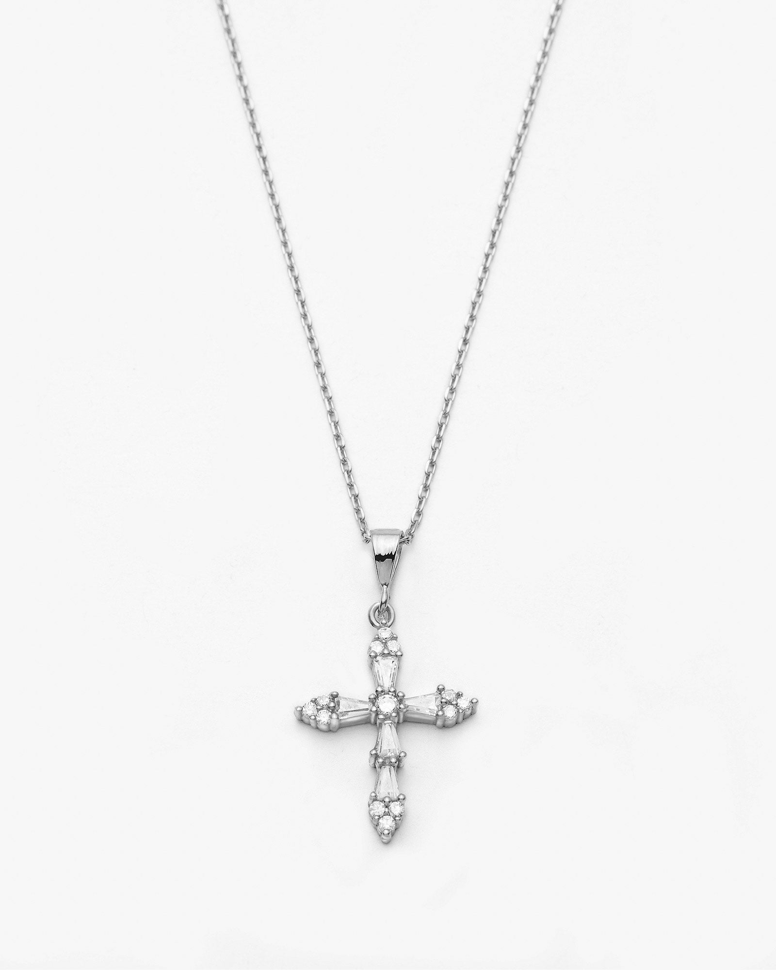 Gold Vermeil Dainty Cross Necklace - 925k Sterling Silver